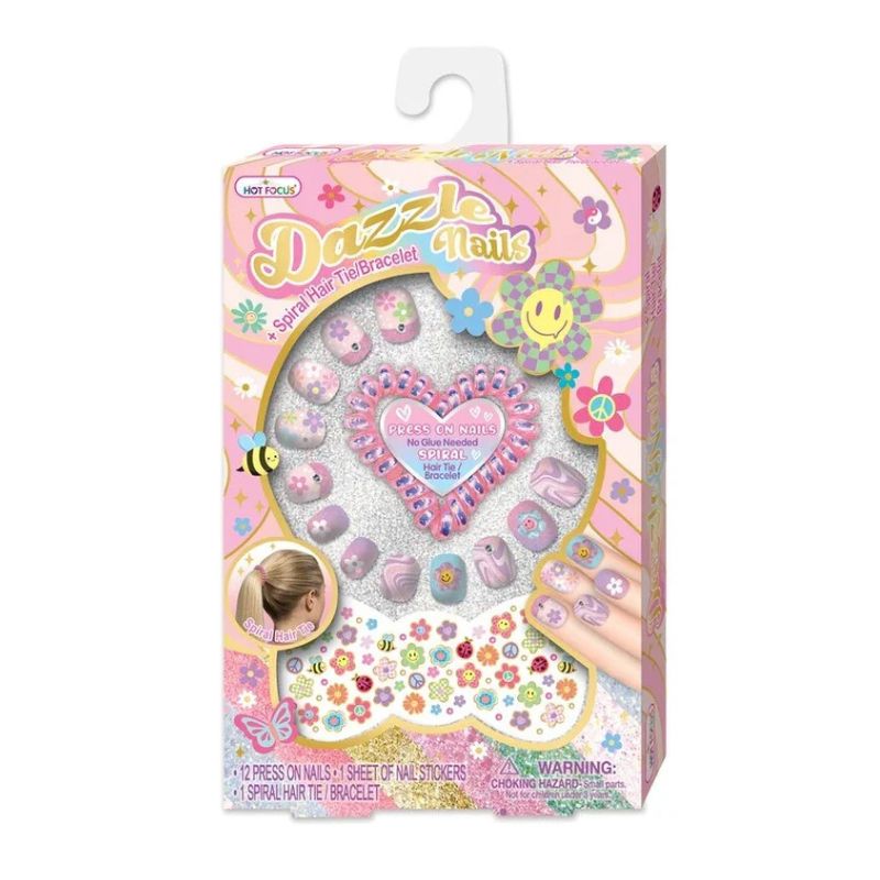 Dazzle Nails + Spiral Hair Bracelet Groovy.jpg